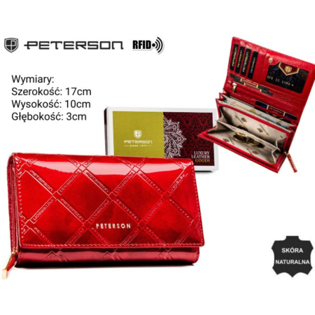 PETERSON PTN 72035-PLT RFID bőr pénztárca
