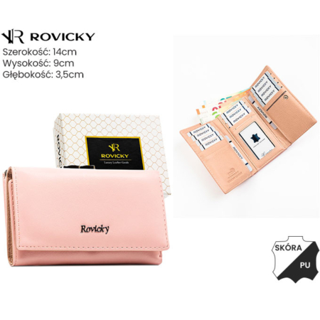 Portfel skóra+PU RFID ROVICKY RPX-23-ML