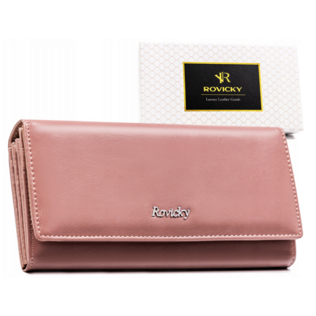 Bőr pénztárca+PU RFID ROVICKY RPX-24-ML-4865 WROSE
