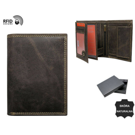 Férfi bőrtárca N4-CHM-NL BOX-9097 Barna N4-CHM-NL BOX-9097 barna
