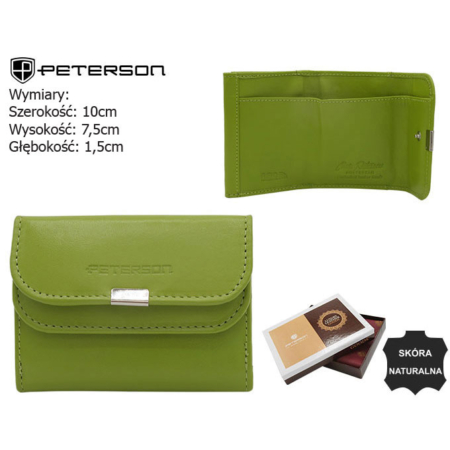 PETERSON PTN RD-GC02-MCL L.Green RFID bőr pénztárca