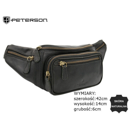 PETERSON bőr tasak PTN 2506-OLH barna
