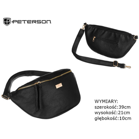 PETERSON PTN NER-ALE-1 Fekete ökobőr tasak
