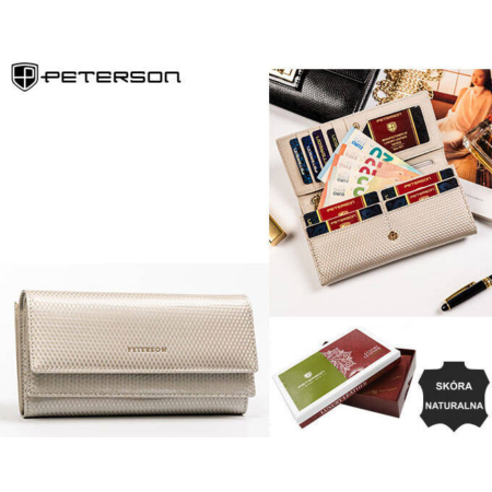 PETERSON PTN 421028-SBR RFID bőr pénztárca