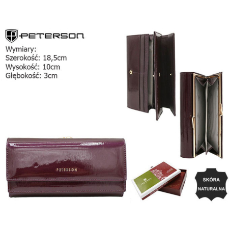 Női bőr pénztárca PTN 421028-SH Lila