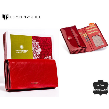 Női bőr pénztárca PTN PL-411 Piros