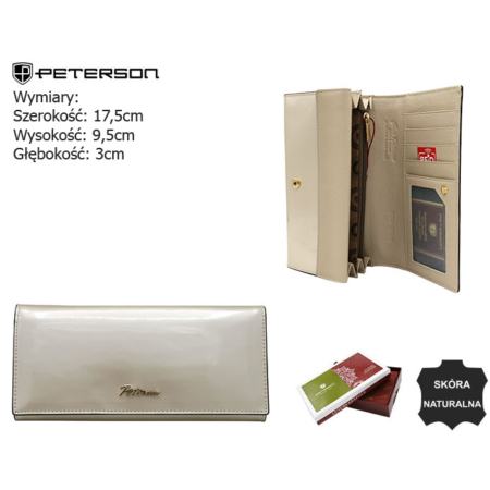 Női bőr pénztárca PTN 1N-411 Pearl