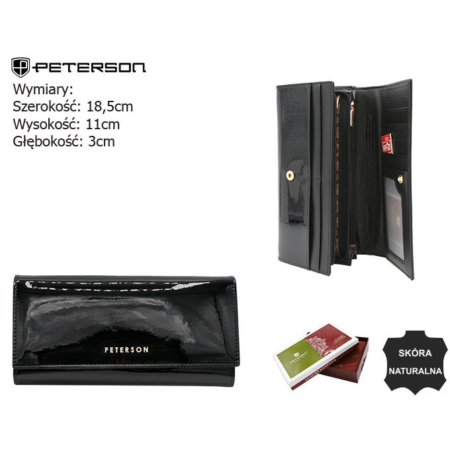 Női bőr pénztárca PTN BC-409 Fekete