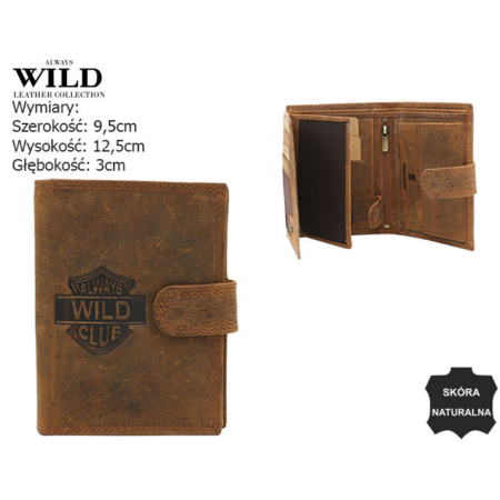 Férfi bőr pénztárca AW-N4L-GHD M.Brown