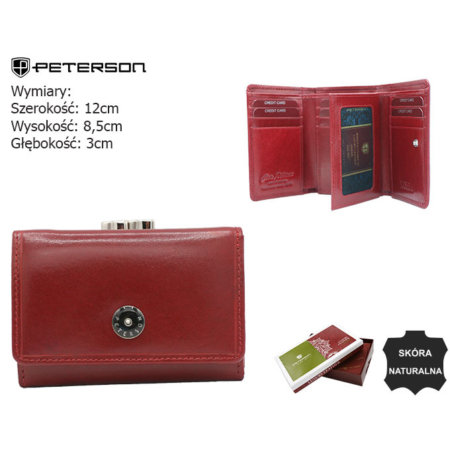 Női bőr pénztárca PTN 1680400-TVT Piros