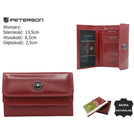 Női bőr pénztárca PTN 27074-TVT Piros