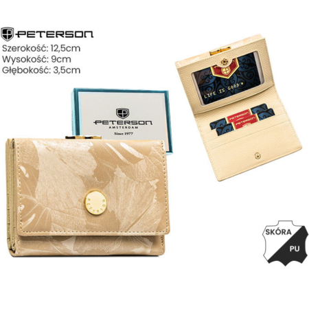 Peterson pénztárca PTN PS15-09-MLF bézs színű