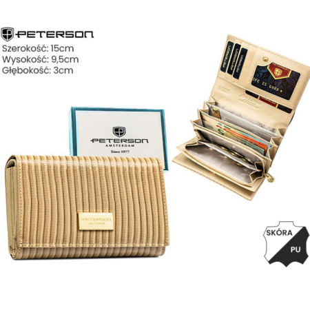 Női pénztárca bőr+PU PTN PS112-CRV KHAKI