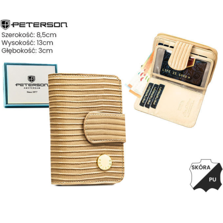 Női pénztárca bőr+PU PTN PS115-CRV KHAKI