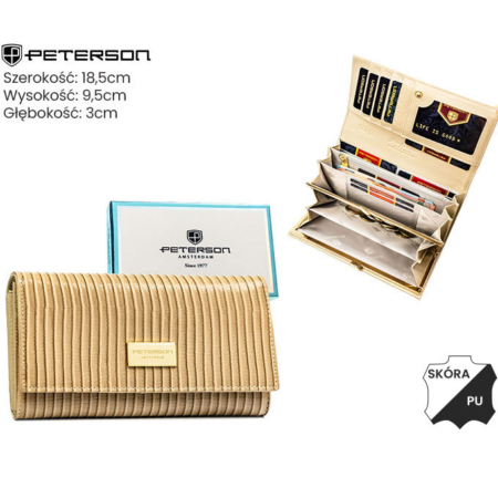 Női pénztárca bőr+PU PTN PS122-CRV KHAKI