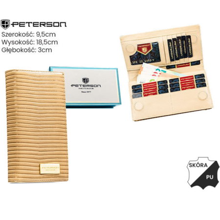 Női pénztárca bőr+PU PTN PS1431-CRV KHAKI