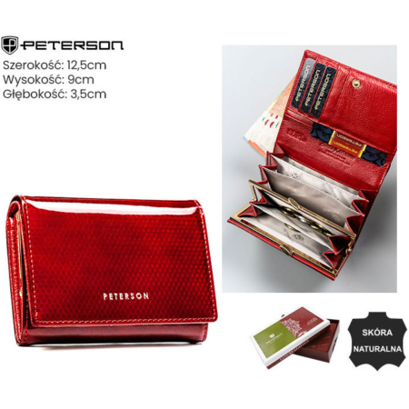 Női bőrtárca PTN 445-SBR RED