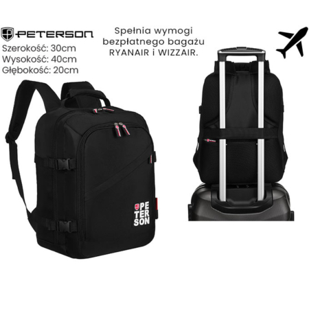 Hátizsák PTN PLG-02-D Fekete+piros