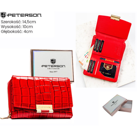 Női öko pénztárca PTN 0015-DS Piros