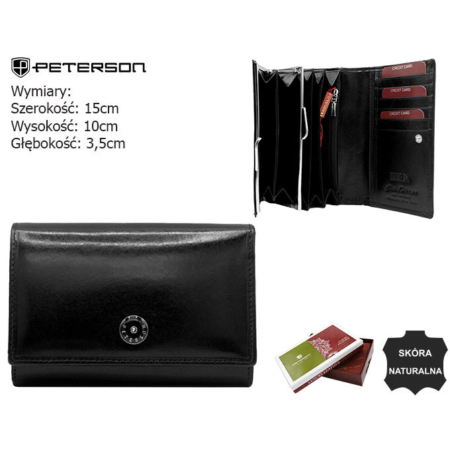 Női bőr pénztárca PTN 27079-TVT Fekete