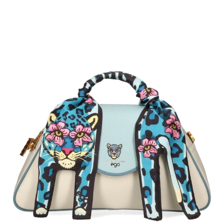 EGO Valódi bőr alkalmi női táska limitált tigris mintával