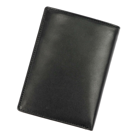 Fekete színű Valódi bőr Pénztárca RFID védelemmel