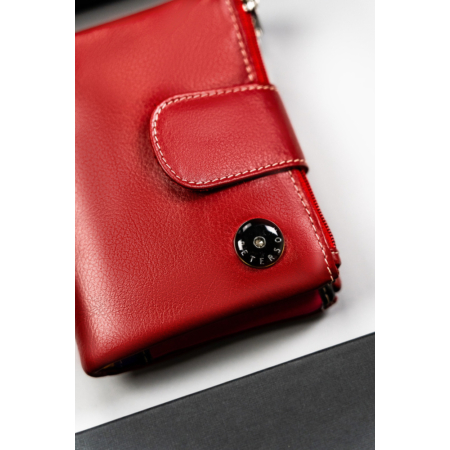 Női bőr pénztárca PTN D24-S-MNK Red Multi