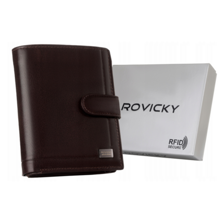 Férfi RFID bőr pénztárca PC-105L-BAR Barna