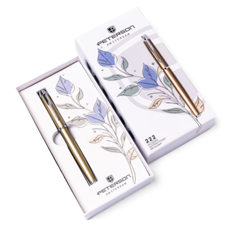 Peterson PTN 222-GB olajzöld-ezüst golyóstoll dobozban
