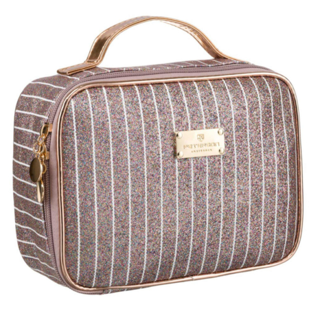 Glitteres kozmetikai táska fogantyúval PTN KOS-L03-B L.Pink Peterson