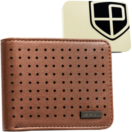Férfi PU bőr pénztárca PTN EH-03Z D.Brown