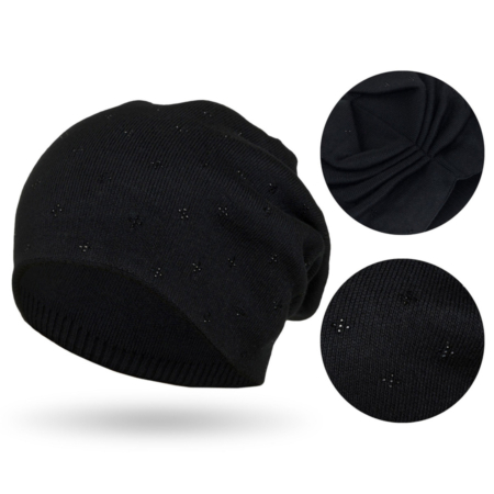 Czapka damska beanie marki Peterson PTN HAT-04 fekete
