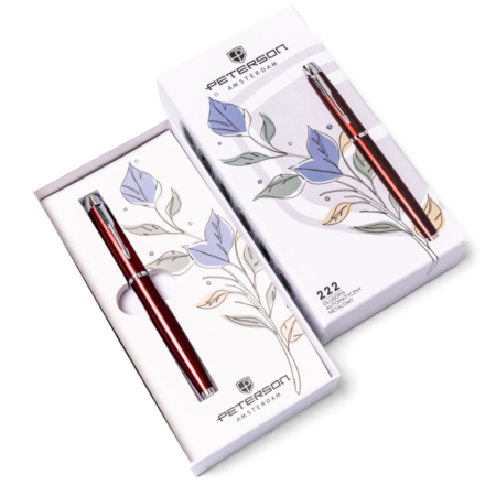 Peterson PTN 222-GB piros-ezüst golyóstoll dobozban