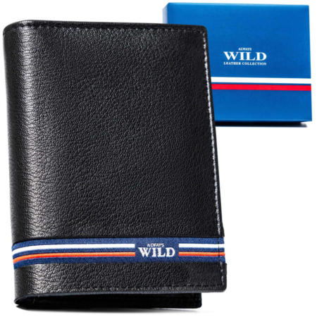 RFID bőr pénztárca ALWAYS WILD N4-GV Fekete