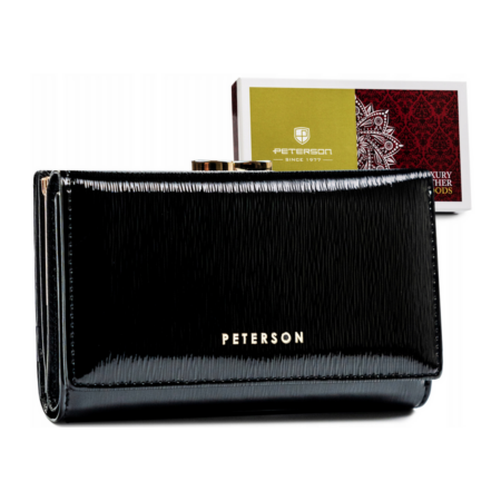 Ajándék szett: férfi kétoldalas bőr öv + 2 csat Peterson PTN KL-B005-S001 Fekete+Navy