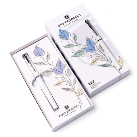Peterson PTN 222-GB fehér-ezüst golyóstoll dobozban