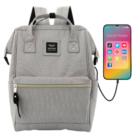 Himawari női A4-es hátizsák laptop zsebbel és USB porttal 9001-33