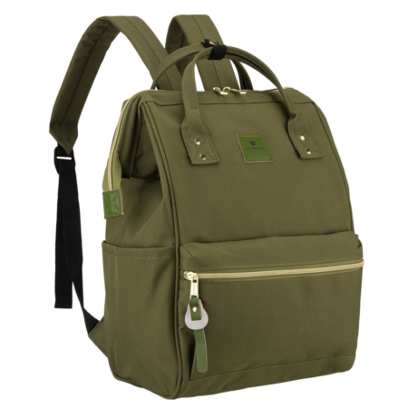 Peterson khaki laptop hátizsák USB töltővel - Wizz Air/Ryanair méret