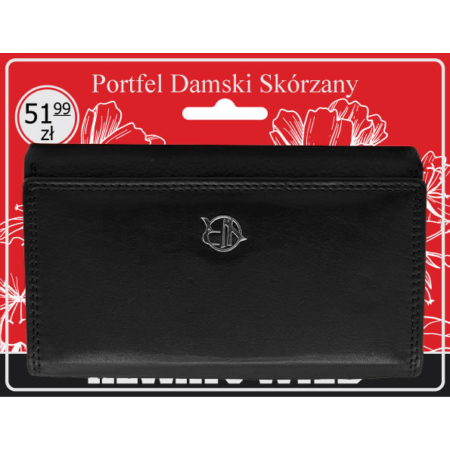 Női bőr pénztárca R-D1520-NCD-BL fekete