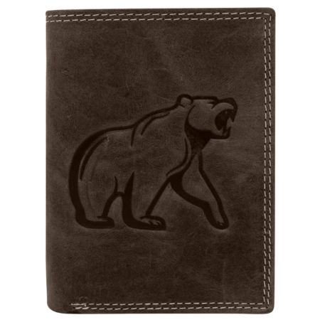 N4-CHM Bear Barna bőr pénztárca