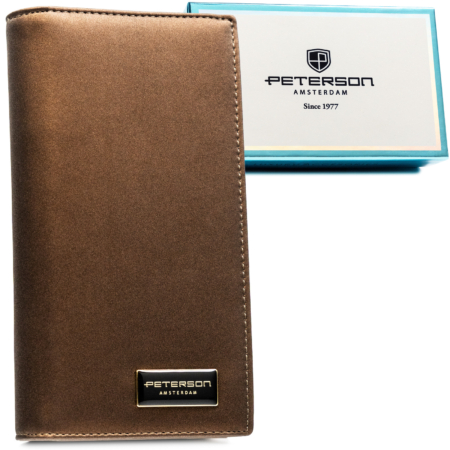 Női pénztárca természetes bőr+PU PTN PS1431-HNL Brown