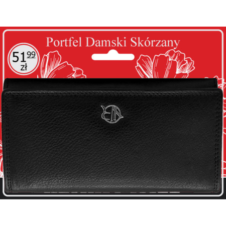 Női bőr pénztárca R-D1521-NCD-BL fekete