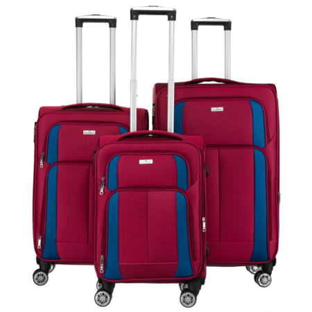 Bőröndkészlet PTN 5209-SET Burgundy-Navy
