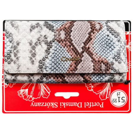 Női bőr + PU pénztárca PX-24-DNH-BL fekete