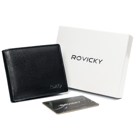 ROVICKY RFID bőr pénztárca N8824-PZ-CCR Fekete