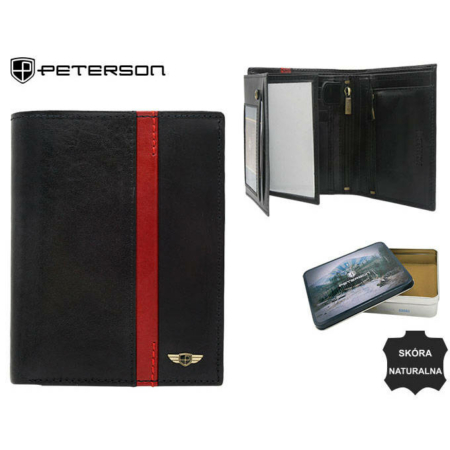 Férfi bőr pénztárca PTN N575-VTP-BL-RED