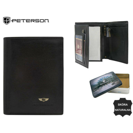 Férfi bőr pénztárca PTN N575-VT BLACK