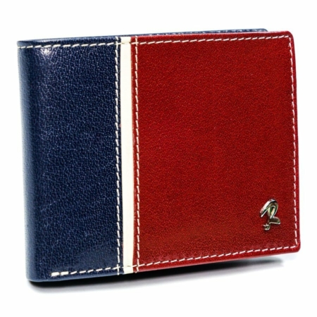 ROVICKY 323-RBA-D Navy+Red RFID bőr pénztárca