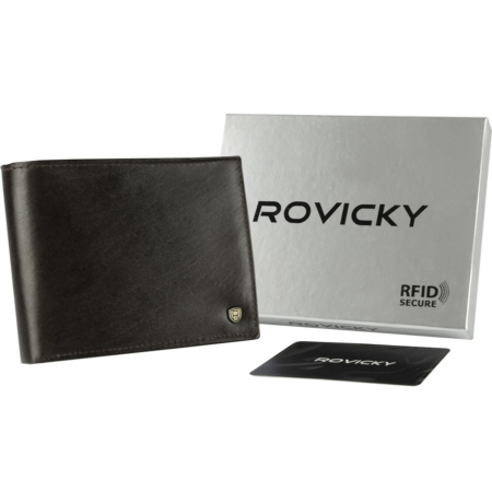 RFID bőrtárca ROVICKY N61-RVT D.Barna