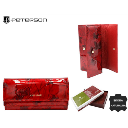 Bőr pénztárca PTN 421028-BF piros